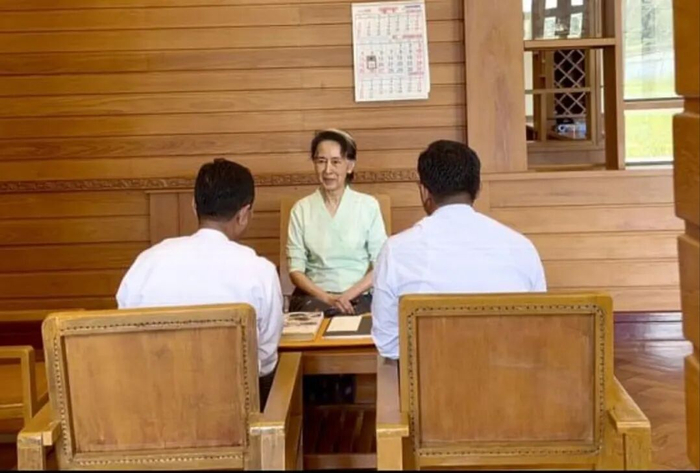 这是缅甸官方发布的昂山素季近照 。新华社/美联社