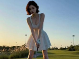 裙摆飞扬 #高尔夫 #高尔夫球少女 #女生挥杆🏌 #美女高尔夫选手