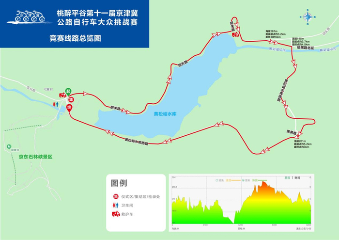 竞赛线路总览图。图/“北京平谷”微信公众号