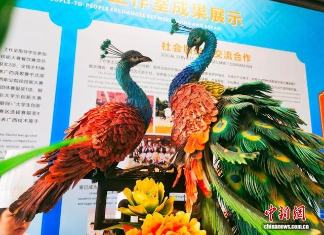 图为现场展出的面塑作品。中新社记者 黄艳梅 摄