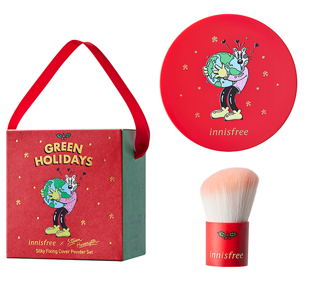 悦诗风吟丝柔无瑕定妆蜜粉套装01缎采浅米-[圣诞限量版] 