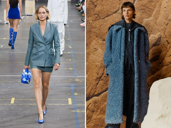 左：Off-White 2021秋冬系列 右：Boss 2021秋冬系列 左图来源：GoRunway ©Alessandro Lucioni