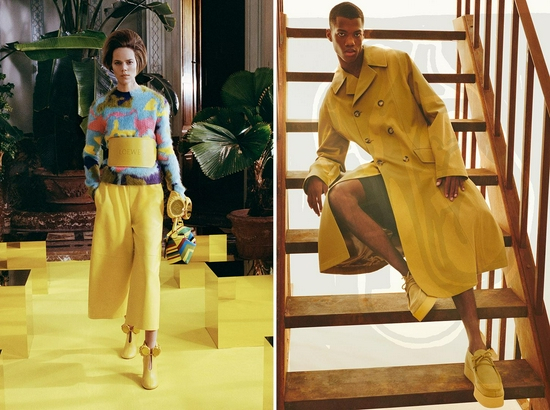 左：Loewe 2021秋冬系列 右：Loewe 2021秋冬男装系列