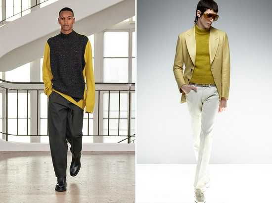 左：Hermès 2021秋冬男装系列 右：Tom Ford 2021秋冬男装系列