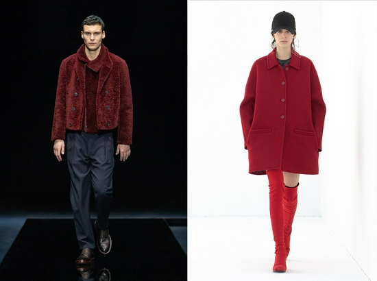 左：Giorgio Armani 2021秋冬男装系列 右：Courreges 2021秋冬系列