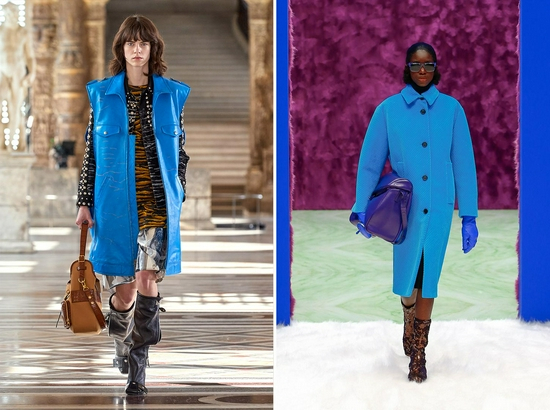 左：Louis Vuitton 2021秋冬系列 右：Prada 2021秋冬系列