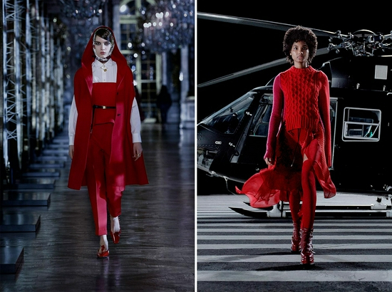 左：Dior 2021秋冬系列 右：Sacai 2021秋冬系列