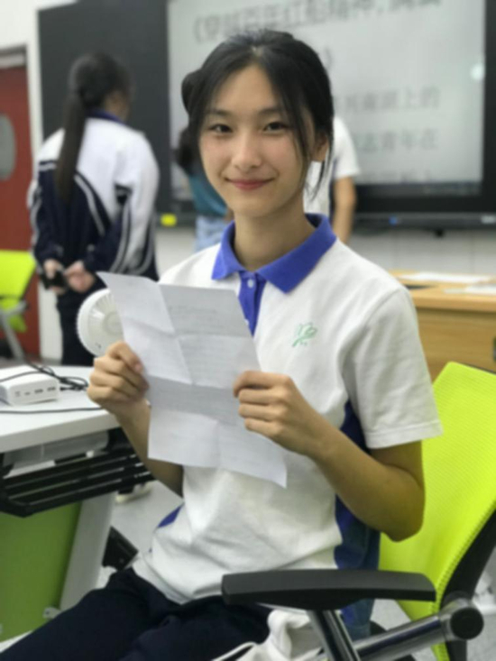 古慧晶称，自己选择“汽修专业”是出于兴趣。 本文图片 受访者提供