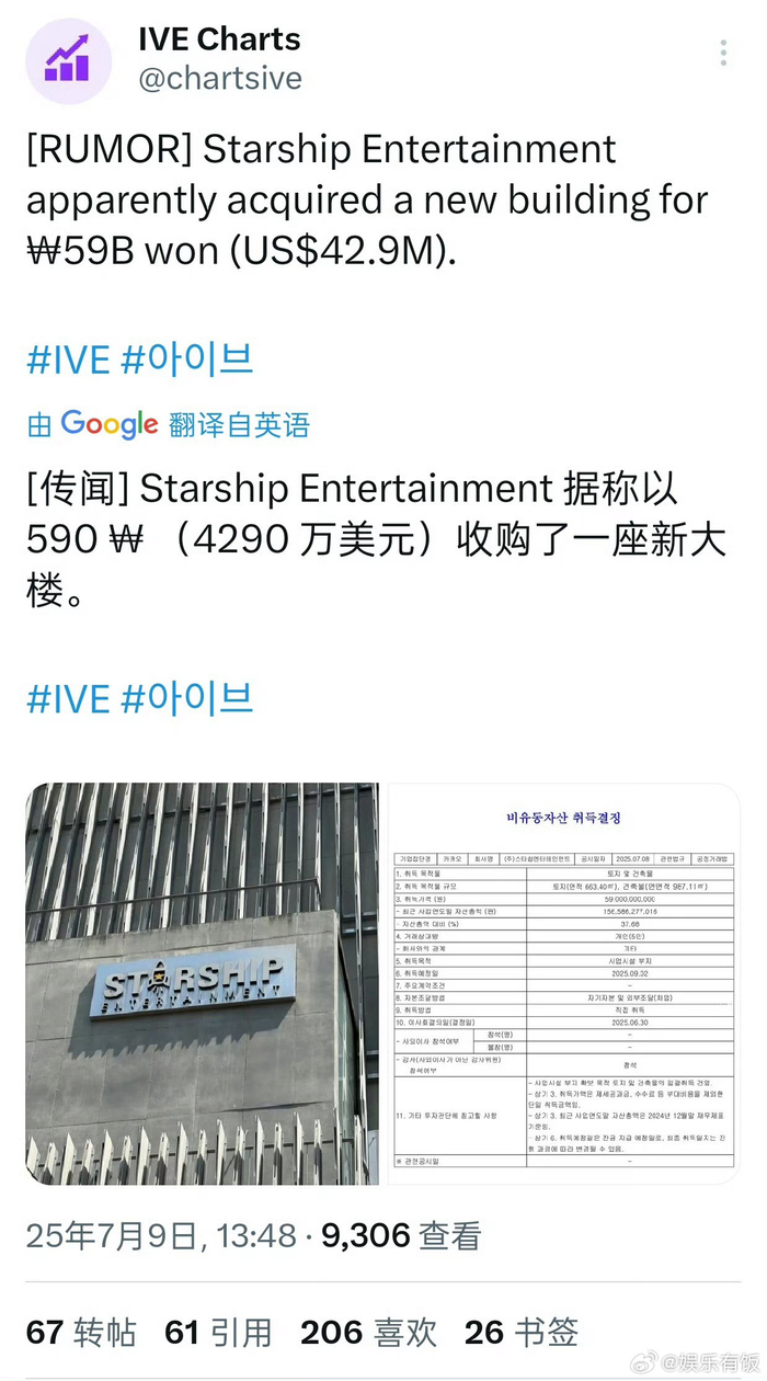 星船公司斥资600亿韩元购入商业大楼_财经头条