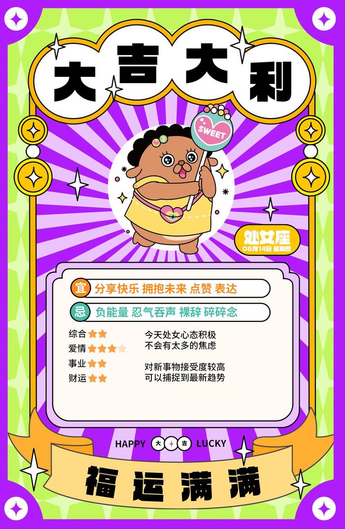 同道大叔发布12星座8月14日运势分析