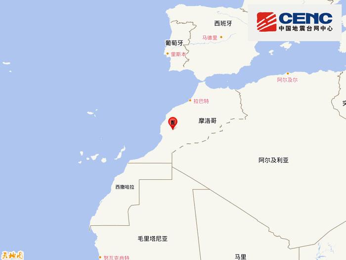 摩洛哥产生6.9级地震，震源深度10千米