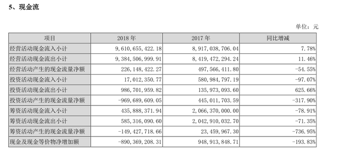 凯撒旅游现金流表