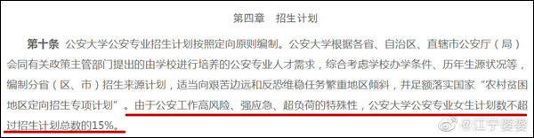 中国人民公安大学招生章程