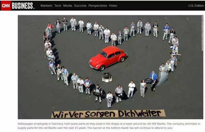 德国大众员工告别甲壳虫图片来源：外媒报道