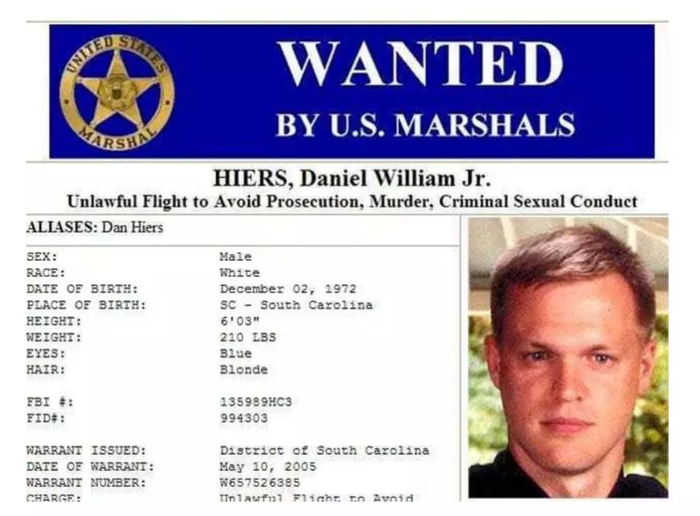 　被通缉的美国重案要犯丹尼尔．希尔斯