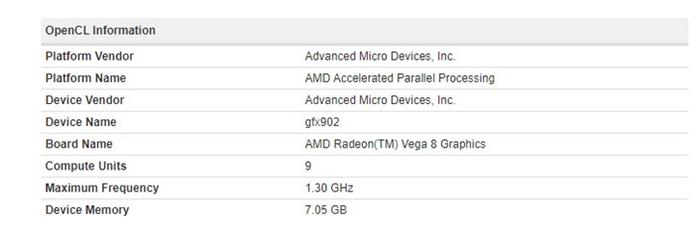 AMD R5 3550U CPU Vega 9