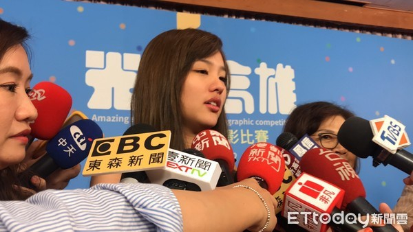 韩国瑜女儿韩冰。（图片来源：台湾“东森新闻云”）