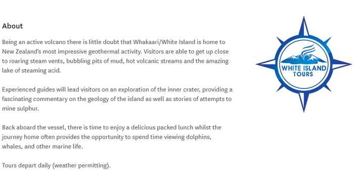  △旅游网站的怀特的旅游介绍