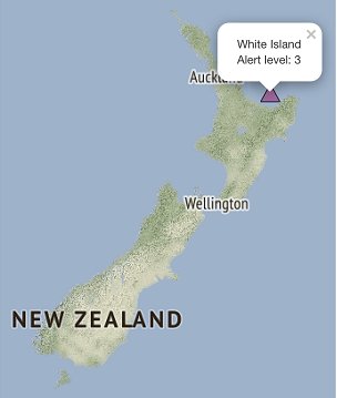  △目前怀特岛被标记为3级警戒
