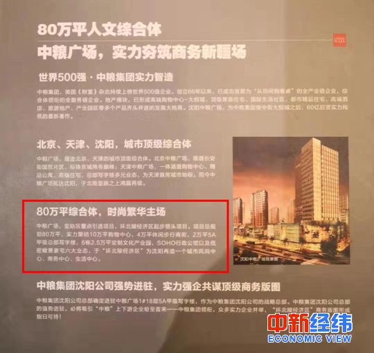 　中粮广场综合体项目宣传页 受访者供图