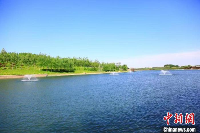  资料图：北京市南水北调配套工程——团城湖调节池。　北京市水务局供图　摄