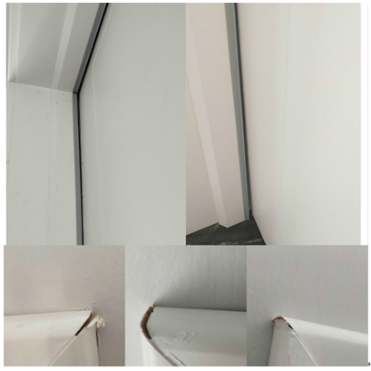 蔡先生家TATA木门开裂缺角 照片提供：消费者蔡先生