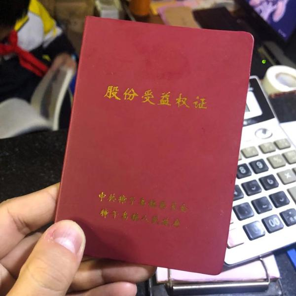 岛上居民的股份受益权证 本文图片均为澎湃新闻记者 韩声江 图