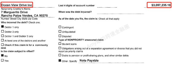  △图：欠房东300万美元