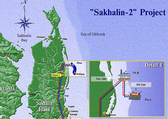 　　美国的制裁也有成功案例，今年4月壳牌就因美国压力而宣布退出与俄气合作的萨哈林2号液化天然气项目（即库页岛2号）。图源：omr russia