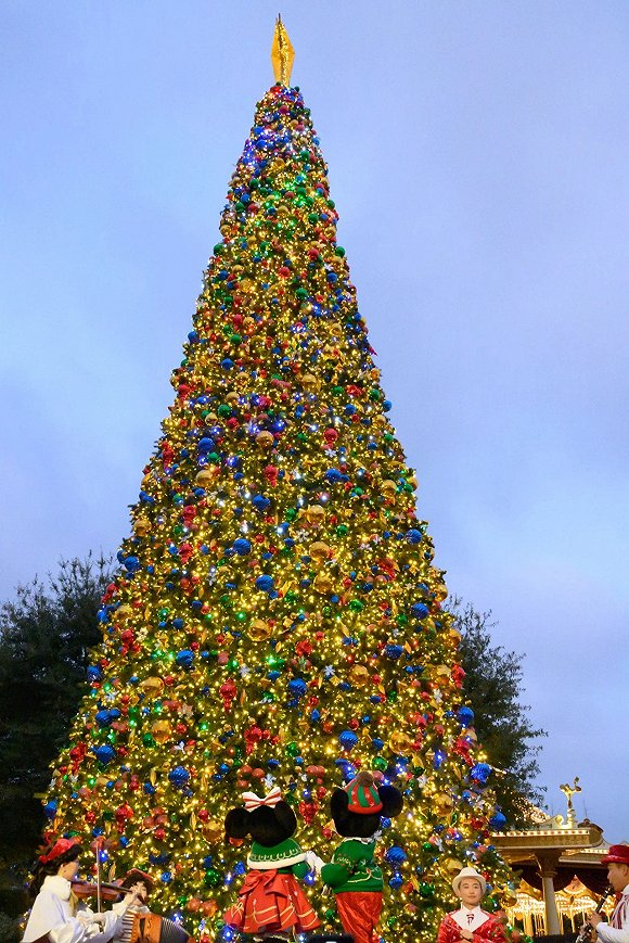  上海迪士尼圣诞树。图片来源：上海迪士尼官方公众号