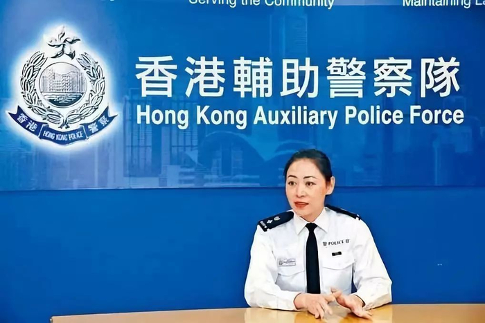 香港辅警支持课高级警司谢翠恩&nbsp; &nbsp;图源：港媒