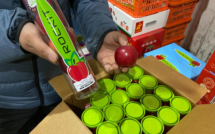  成桶装的火箭果。新京报记者 景啸尘 摄