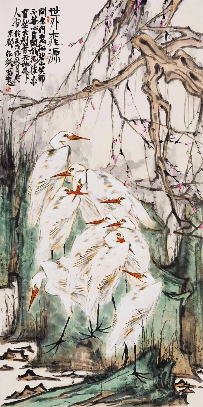 　　《世外桃源》 245cm×129cm