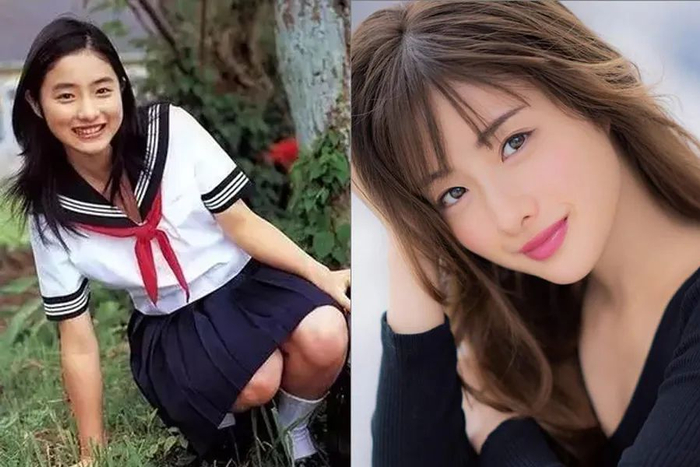 ▲对比18年前刚出道时的稚嫩模样，现在的石原里美从内到外变化太大