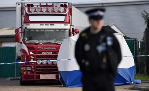 ▲英国货车惨案现场（GETTY）