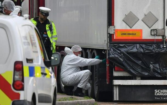 ▲英国货车惨案现场（法新社）