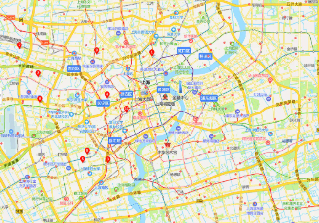 巴比在上海的部分地区门店布局，图片来源：红餐网