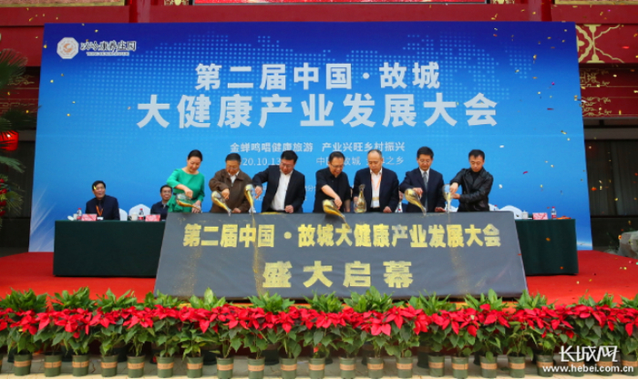 第二届中国·故城大健康产业发展大会启幕仪式现场。