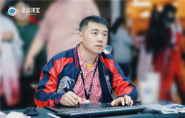 可奇米现场作画