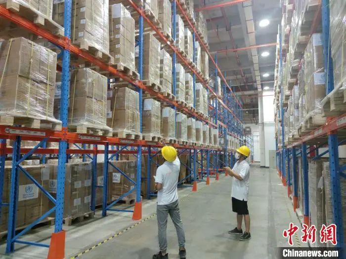 世界粮食计划署在华设立抗疫临时应急枢纽运送抗疫救援物资。世界粮食计划署供图
