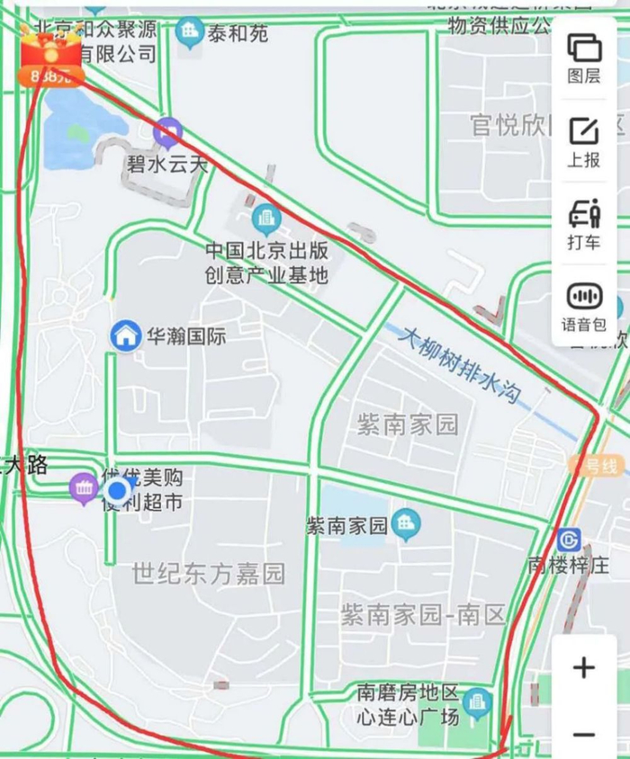 世纪东方城项目 百度地图截图