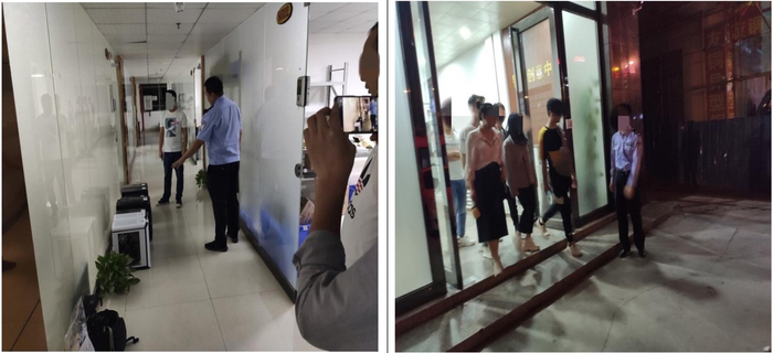 图：陈某东及其团伙被公安机关抓捕现场