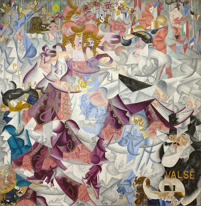 未来主义画家 吉诺·塞韦里尼（Gino Severini）《巴尔塔巴林的动态象形文字》 1912年