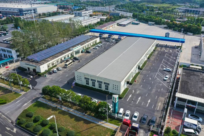 ▲国家电网合肥始信路“七站融合”示范站鸟瞰图
