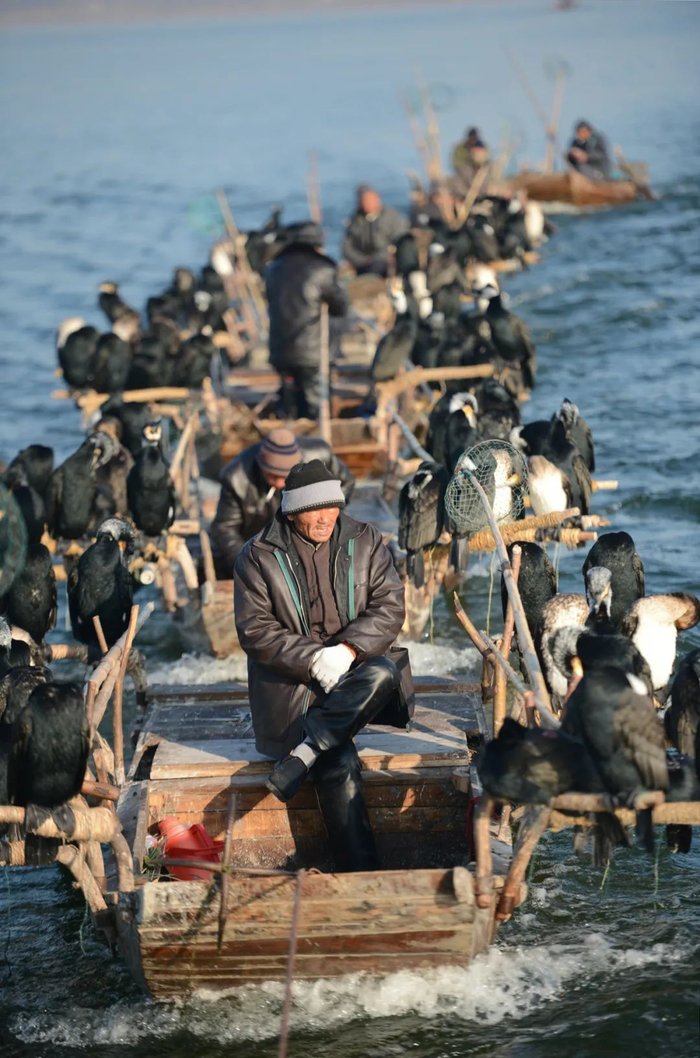 ▲ 独山湖鹰帮船队。摄影/王斌