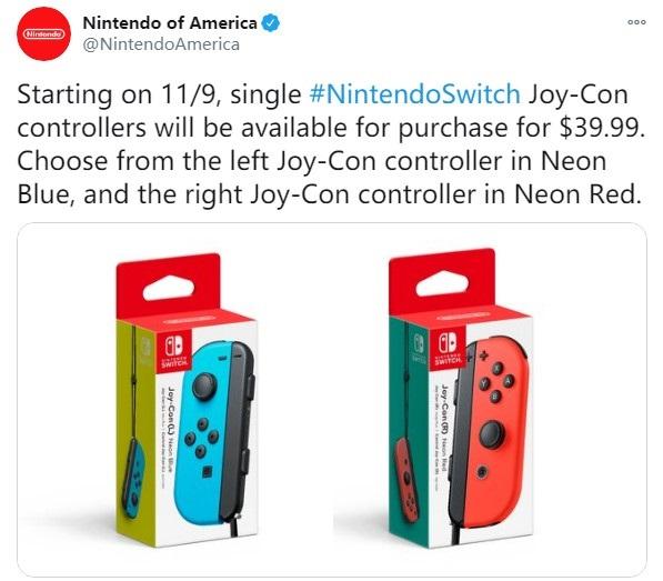 任天堂或逐渐退让，美国市场下调Switch Joy-Con 价格：每只降价10