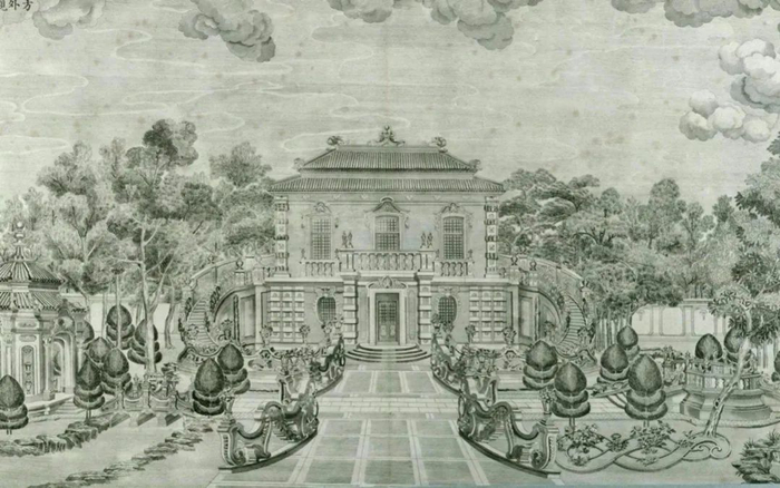 ▷ 圆明园西洋铜版画/图源自网络