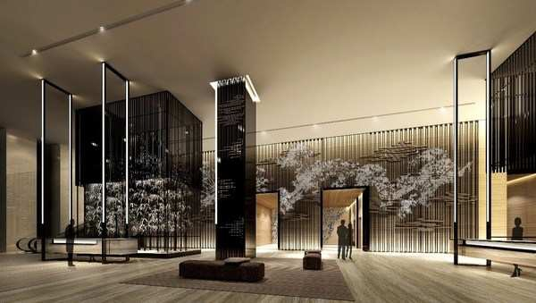 深圳湾万丽酒店大堂效果图