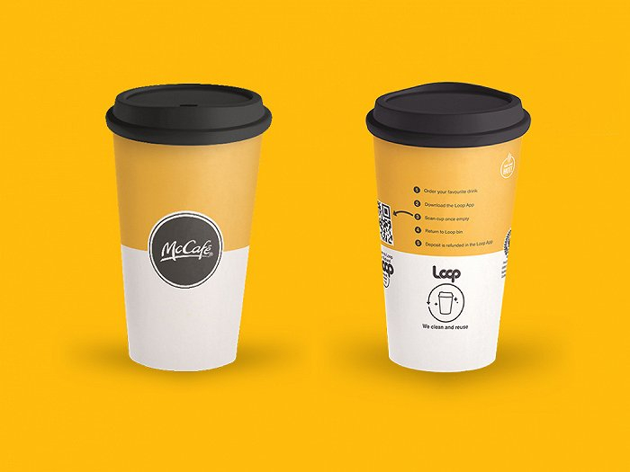可多次循环使用的麦当劳纸杯。图片来源：Loop