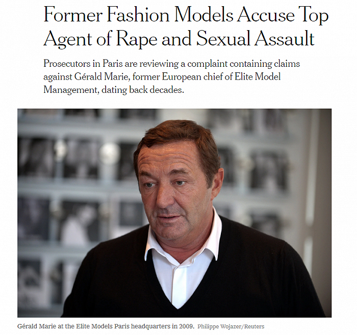 “前时尚模特指控顶级经纪人强奸和性侵”